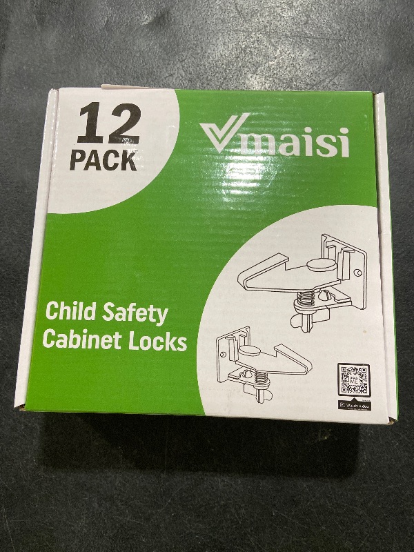 Photo 1 of Vmaisi 12 Pack Cabinet Locks Child Safety Latches - Baby Proofing Cabinets Drawer Lock with Adhesive Easy Installation - No Drilling or Extra Screws (White)