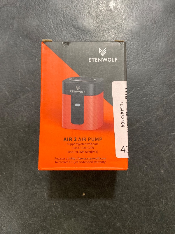 Photo 1 of ETENWOLF AIR 3 Air Pump for Inflatables with 2600 mAh Battery & Camping Light, Ultra-Fast and Mini Electric Air Pump, Inflate Deflate for Air Mattress, Pool Floats, Vacuum Storage Bags