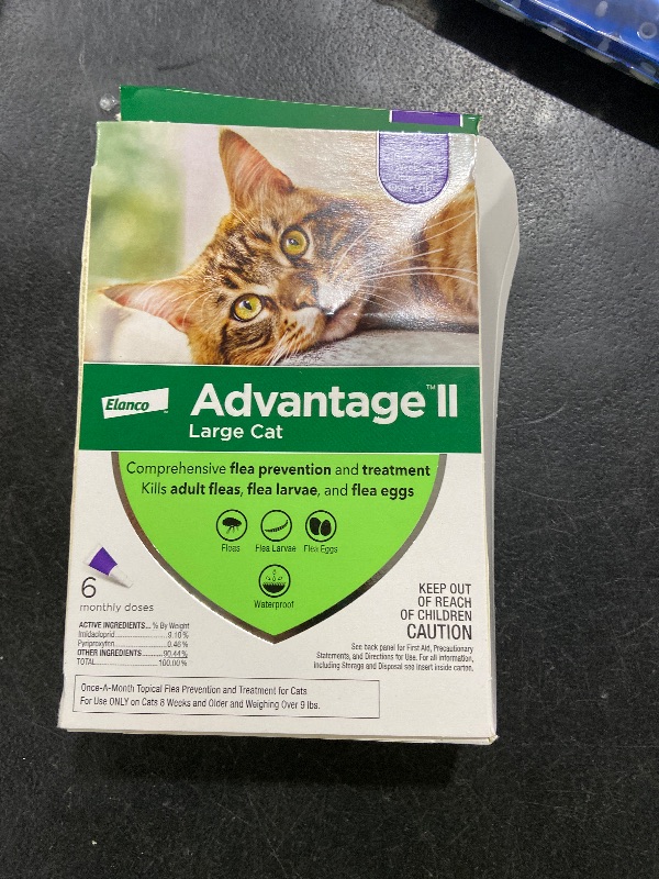 Photo 1 of Advantage II Large Cat Vet-Recommended Flea Treatment & Prevention | Cats Over 9 lbs. | 6-Month Supply