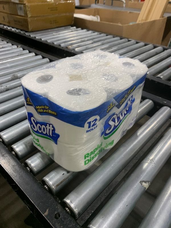 Photo 1 of Scott Rapid-Dissolving Toilet Paper, 12 Double Rolls, Sustainable, Septic-Safe, Toilet Paper