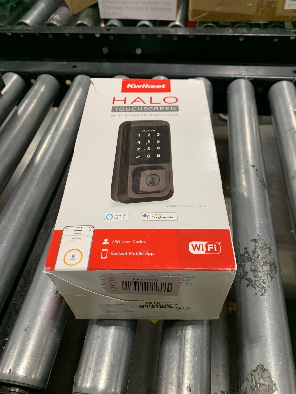 Photo 1 of Kwikset Halo Wi-Fi Smart Lock, Keyless Entry Front Door Touchscreen Deadbolt, App Control, Grade AAA Certified, Easy Install No Hub, Venetian Bronze Finish, Digital Remote Lock