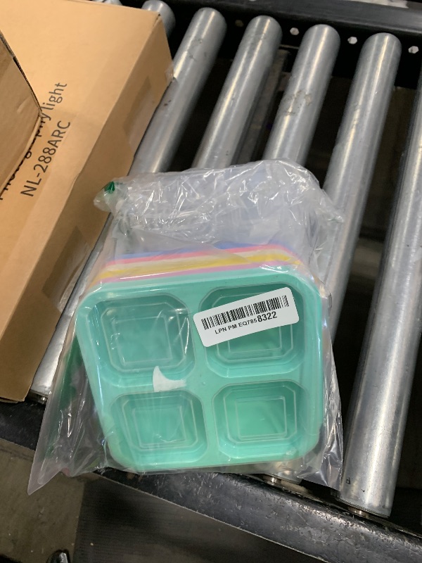 Photo 1 of BE OVER QUALITY 6 Pack Bento Box, 4 Compartment Lunchable Snack Containers with Lids for Meal Prep, School, Travel, Reusable Divided Lunch Food Container for Adults, Kids, Toddlers