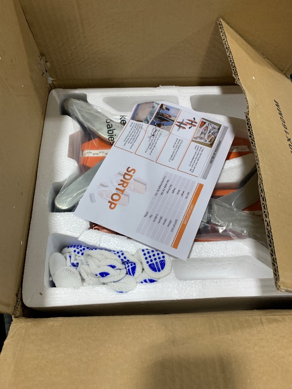 Photo 1 of SDRTOP 2 Pieces Granite Carrying Clamps with White Rubber-lined, Double Handed Stone Panel Carry Lifter Tools, Heavy Duty lifting clamps for Marble, Glass, Slabs and Plywood