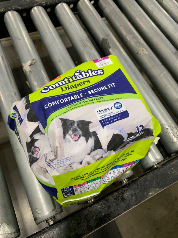 Photo 1 of New! Hartz® Comfitables® Disposable Dog Diapers, Size Large 12 Count, Comfortable & Secure Fit, Easy to Put On, Super Absorbent Male and Female Diaper