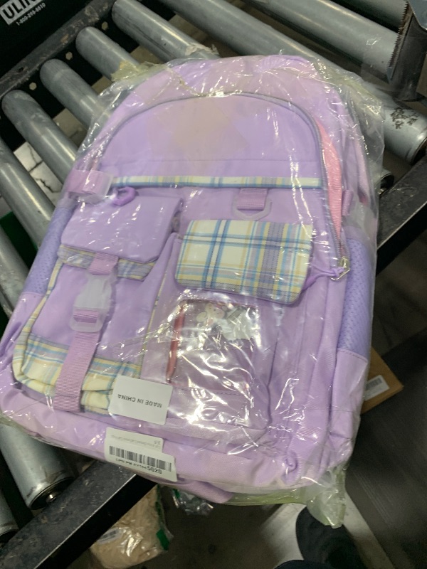 Photo 1 of GeeWin School Backpack Set for Teen Girls, Girls Backpack with Insulated Lunch Bag & Pencil Pouch For Kids Elementary Primary Middle School, Cute Waterproof Student Bookbag Daypack (Light Purple)