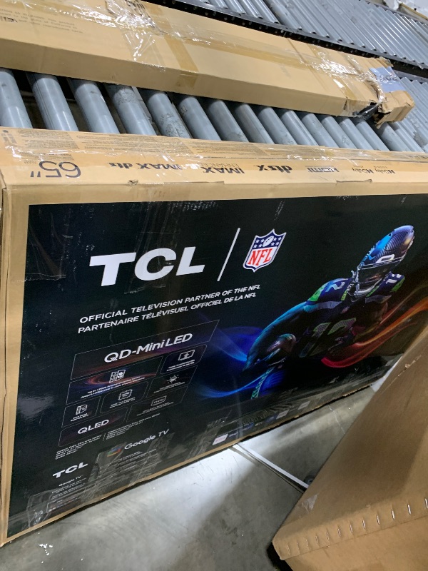 Photo 1 of (PARTS ONLY)TCL 65-Inch Class QM6K Series QD-Mini LED 4K UHD Google Smart TV Best Value Mini-LED TV - QLED, 144hz, 288hz Gaming Rate, High Contrast Screen, Onkyo Audio, Dolby Atmos (65QM6K, 2025 Model)