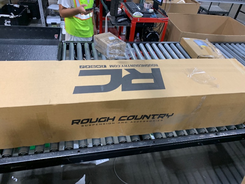 Photo 1 of Rough Country Hard Roll-Up Tonneau Cover for Chevy Silverado & GMC Sierra 1500 (2019-2025) - Aluminum Truck Bed Cover, Fits 5'10 Bed (69.9")