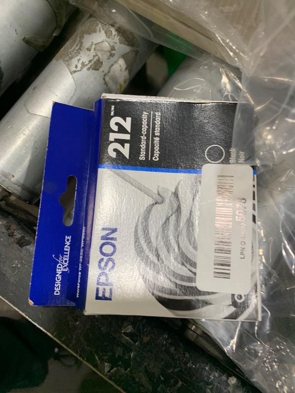 Photo 1 of EPSON 212 Claria Ink Standard Capacity Black Cartridge (T212120-S) Works with WorkForce WF-2830, WF-2850, Expression XP-4100, XP-4105