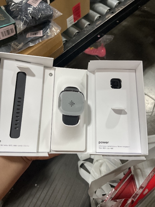 Photo 1 of Fitbit Sense 2 Advanced Health and Fitness Smartwatch with Tools to Manage Stress and Sleep, ECG App, SpO2, 24/7 Heart Rate and GPS, Shadow Grey/Graphite, One Size (S & L Bands Included)