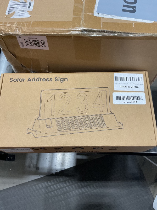 Photo 1 of Solar Address Sign for House Numbers – Double-Sided LED Address Plaque with Magnetic Mount, Wall Mount & In-Ground, 3-Color Light Modes, IP65 Waterproof, Solar Powered for Yard, Garden, Mailbox