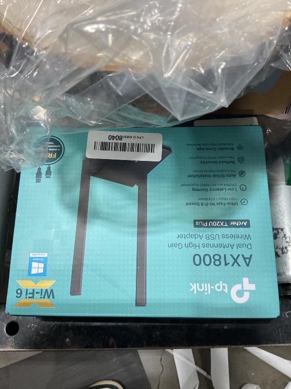 Photo 1 of TP-Link WiFi 6 USB Adapter for Desktop PC - (Archer TX20U Plus) AX1800 Wireless Network Adapter with 2.4GHz, 5GHz, High Gain Dual Band 5dBi Antenna, WPA3, Supports Windows 11/10