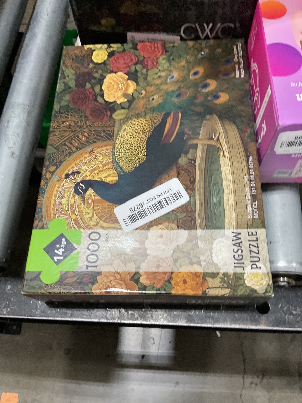 Photo 1 of 1000 Piece Puzzles for Adults,Victoria Rose Garden Jigsaw Puzzle,Vintage Peacock Puzzles 1000 Pieces,Creative Games and Gifts Difficult Floral Puzzle Home Decor for Adults (27.5"x19.6"), 1:1 Poster