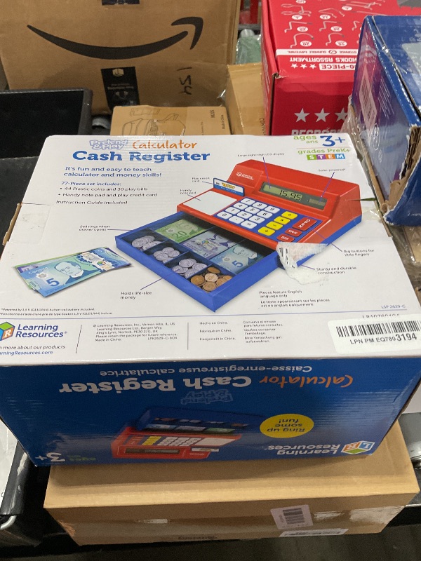 Photo 1 of Learning Resources Pretend & Play Calculator Cash Register with Canadian Currency, Classic Counting Toy, Kids Cash Register, 73 Pieces, Ages 3+