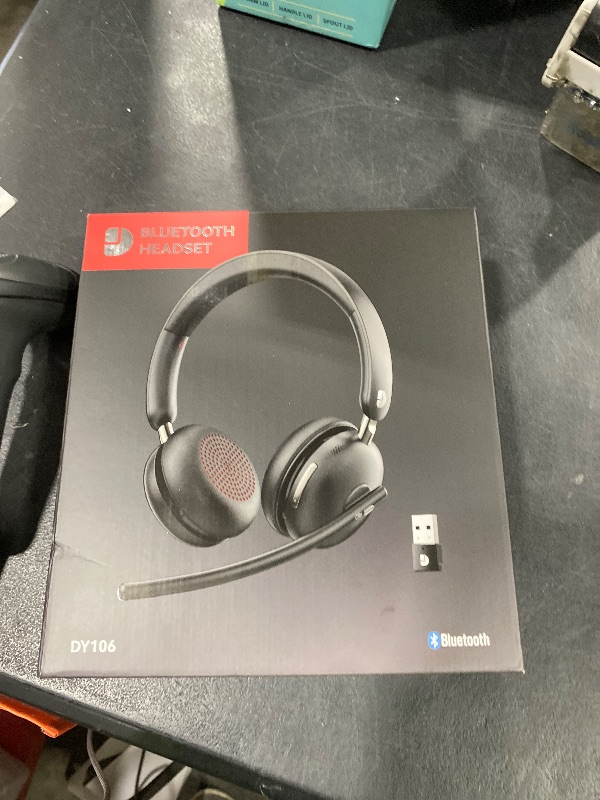 Photo 1 of Dytole Bluetooth 5.3 Headset, Wireless Headset with Mic for Work (AI Noise Cancelling), Wireless Headphones with Mic & USB Dongle, 65H & Mute Function, Fit for PC/Call Center/Computer/Laptop/Teams