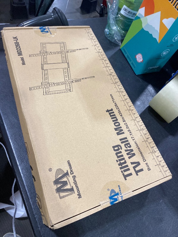 Photo 1 of Mounting Dream UL Listed TV Mount for Most 37-75 Inch TV, Universal Tilt TV Wall Mount Fit 16", 18", 24" Stud with Loading Capacity 132lbs, Max Vesa 600 x 400mm, Low Profile Flat Wall Mount Bracket