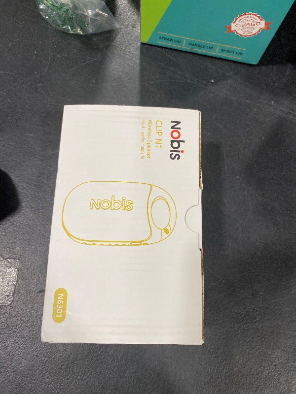 Photo 1 of NOBIS Clip N1 Portable Bluetooth Speaker with App, Beat Mode, Up to 24H Playtime, IP68 Waterproof, BT 5.3, HD Sound, Stereo Pairing, Custom EQ, Perfect for Outdoor, Home and Adventure (Blue)