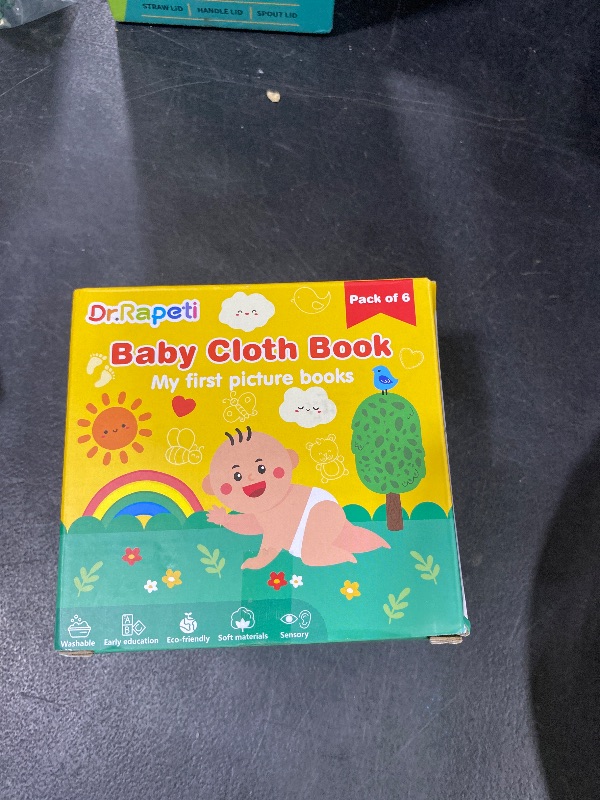 Photo 1 of Dr.Rapeti Soft Cloth Books Baby Books Bath Books 6-Pack for Baby Infant Toddler Kids Crinkle Squeaky Washable Chewable Non-Toxic Early Educational Giftable
