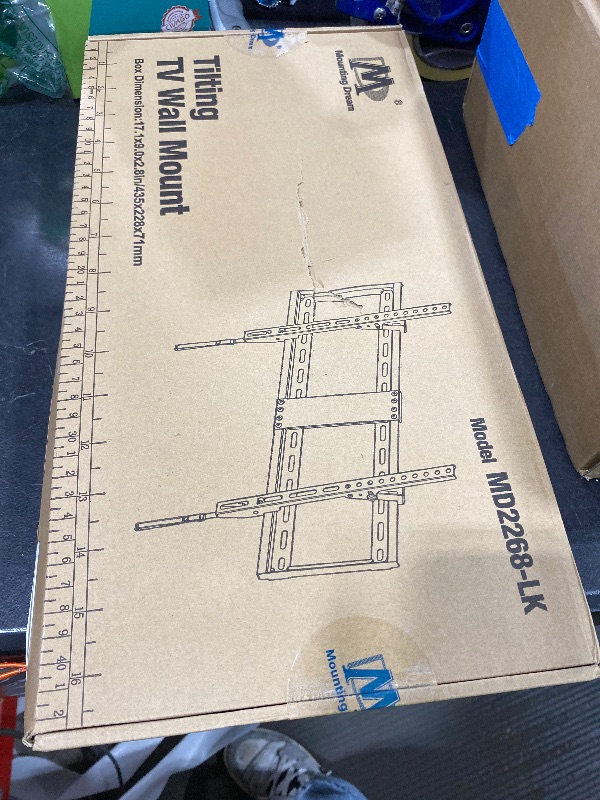 Photo 1 of Mounting Dream UL Listed TV Mount for Most 37-75 Inch TV, Universal Tilt TV Wall Mount Fit 16", 18", 24" Stud with Loading Capacity 132lbs, Max Vesa 600 x 400mm, Low Profile Flat Wall Mount Bracket