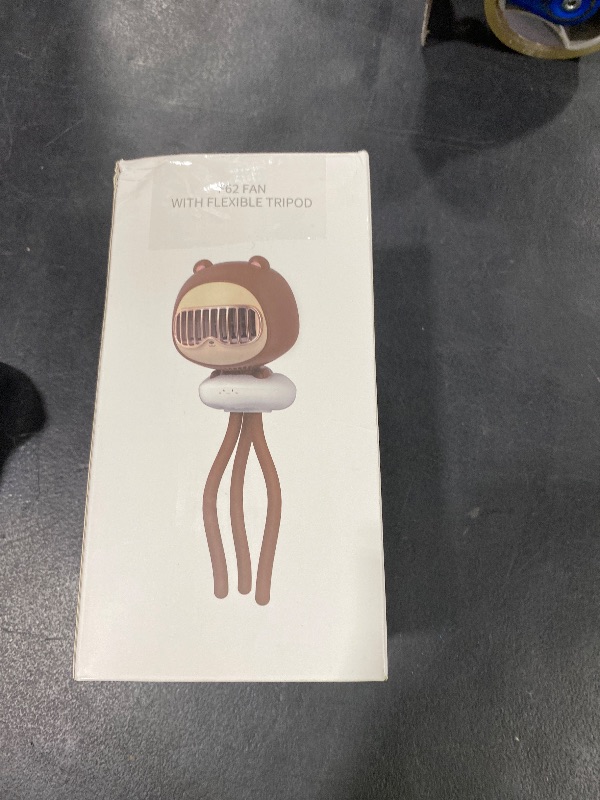 Photo 1 of KinYiLO Cute Bear Stroller Fan Clip On for Baby, Portable Bladeless Fans 4 Speeds Oscillating, 4000mAh Rechargeable Battery Powered, Flexible Tripod Strong Cooling for Bedside Crib Car Seat