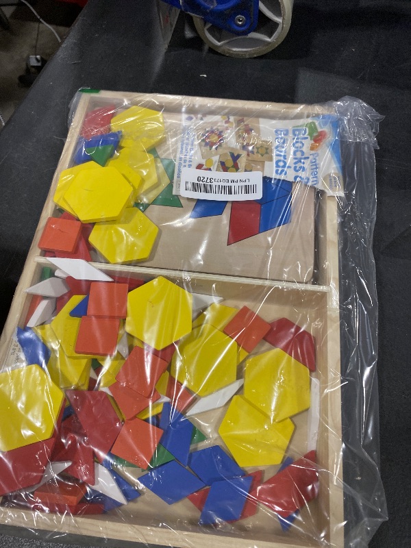 Photo 1 of Melissa & Doug Pattern Blocks and Boards - Classic Toy With 120 Solid Wood Shapes and 5 Double-Sided Panels