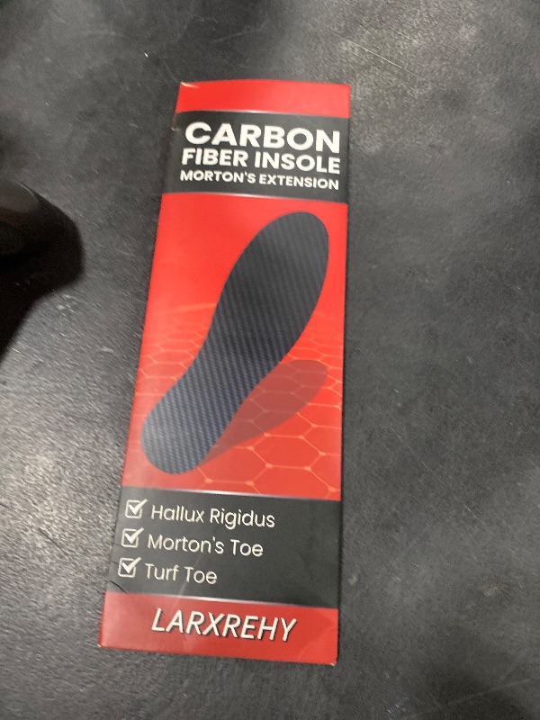 Photo 1 of Carbon Fiber Insole for Men & Women 1 Pair: Rigid Shoe Insert for Morton's Toe, Turf Toe, Hallux Rigidus & Limitus, Arthritis - Alternative to Post Op Shoe (265mm, Fit W 10-10.5, Men's 9-9.5)