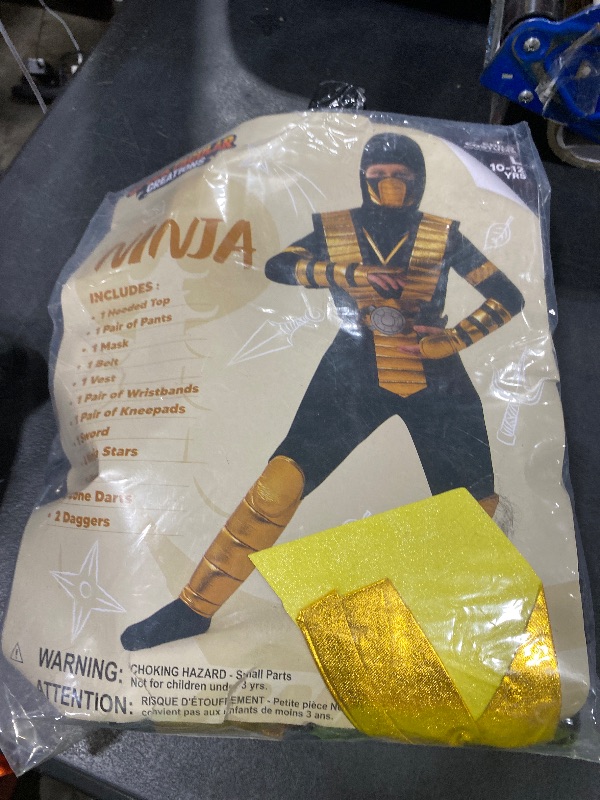 Photo 1 of Spooktacular Creations Golden Ninja Costume for Kids, Ninja Costume for Toddler Boys Halloween Dress Up, Role Play (Large(10-12yr))