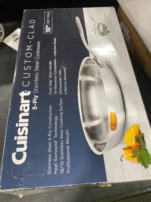 Photo 1 of Cuisinart Custom Clad 5-Ply Stainless Cookware 10" Fry Pan, CC522-24
