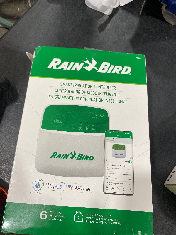 Photo 1 of Rain Bird ARC6 App-Based Indoor Smart Irrigation WiFi Timer/Controller, 6-Zone/Station, EPA WaterSense Certified, Compatible with Alexa
