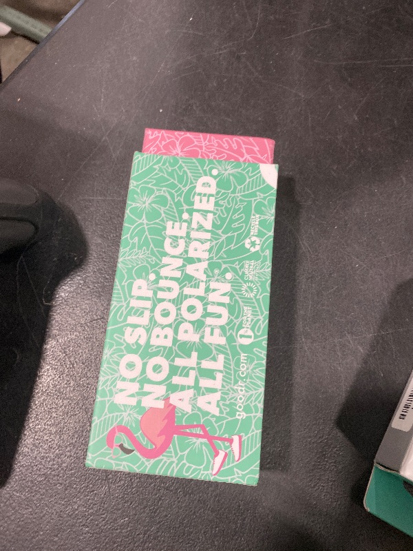 Photo 1 of goodr Flamingos On A Booze Cruise Polarized Sunglasses for Men & Women, Medium Sized (OG), Pink Translucent Frames with Teal Mirored Reflective Lens, UV400 Protection, No Slip, No Bounce