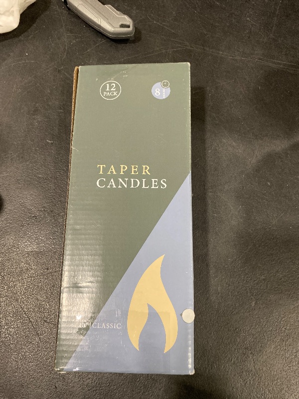 Photo 1 of 12 Pack White Taper Candles - Taper Candles 10 Inch Dripless, Smokeless & Unscented - 8 Hours Long Burning - Tall Candlesticks - Ideal for Weddings, Dinner Parties, Home Decor, Birthday Party