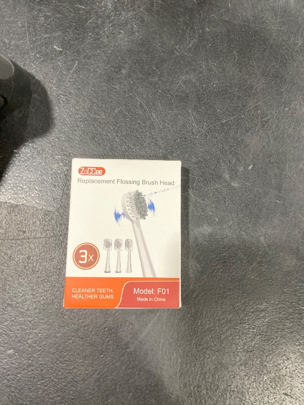 Photo 1 of Replacement Brush Heads for Waterpik Sonic Fusion 2.0 - Flossing Toothbrush Head for Water pik with Color-Coded Rings & Hygienic Caps - 3 Pack White Soft Bristles