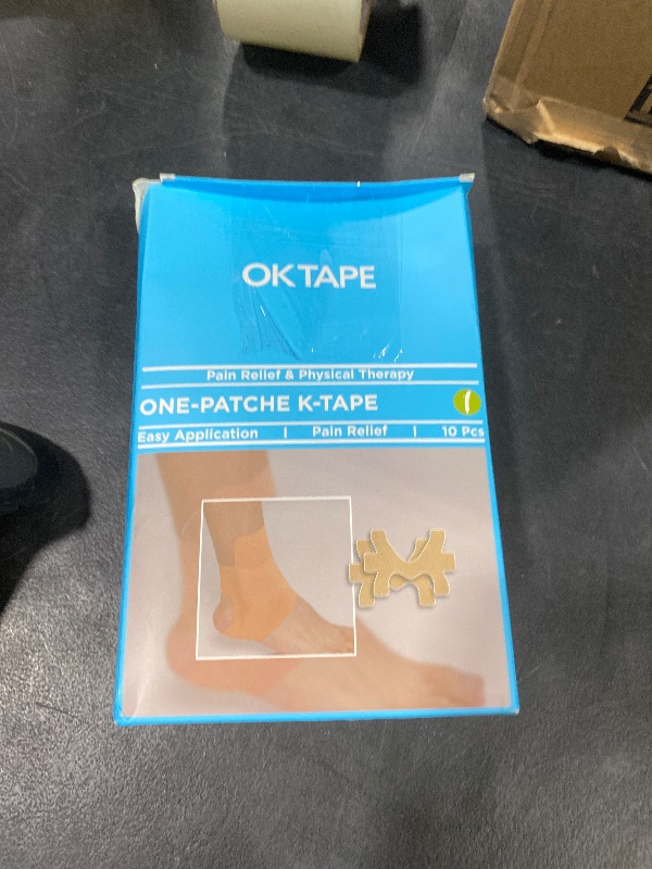 Photo 1 of OK TAPE Precut Kinesiology Ankle Tape, 10 Pcs, Pain Relief, Prevent Ankle Sprain, Provide Support for Ankle Ligament, Elastic Athletic Tape, Breathable K Tape for Daily use - Black