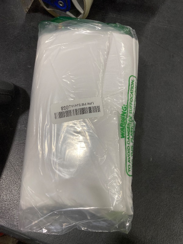 Photo 1 of [2 Pack] White Round Tablecloths 60 Inch [for 20-48'' Tables] 200 GSM Premium Quality Textured Washable Polyester Fabric Table Cloth [60'' is Not Table Size]