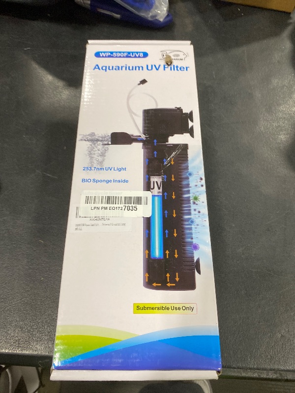 Photo 1 of Aquarium U-V Filter 290GPH w/ Scientific Timer for 40-150 Gallon Fish Turtle Tank Internal Filter Bio Sponge Submersible Power Pump w/ Aeration Deodorization Saltwater Freshwater Green Clean Machine