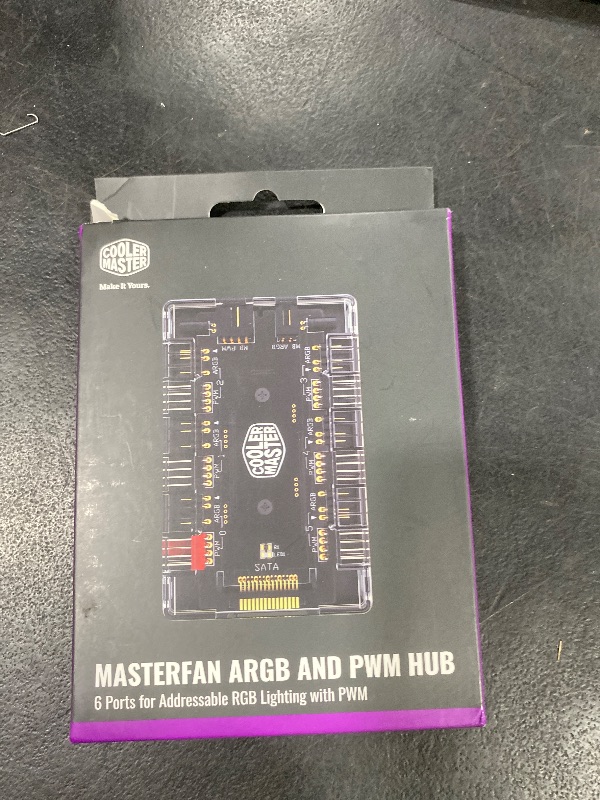 Photo 1 of ARGB and PWM Fan HUB,6 Ports for Addressable RGB Lighting,1 to 6 Multi Way Magnetic backplane Splitter 5V/3PIN Case Fan Hub Adapter