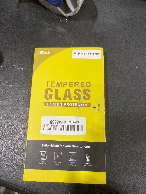 Photo 1 of JETech Privacy Screen Protector for iPhone 16 Pro Max 6.9-Inch, Anti-Spy Tempered Glass Film with Easy Installation Tool, 2-Pack