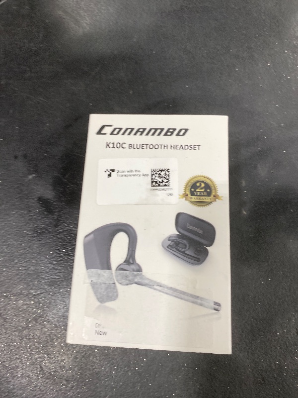 Photo 1 of Conambo 2025 Upgraded K18 Bluetooth Headset V5.1 Wireless Headset with Dual Mic Noise Canceling& Mute, 16Hrs Talk time Single Ear Bluetooth Earpiece for iPhone Android Cell Phone Trucker Office Work