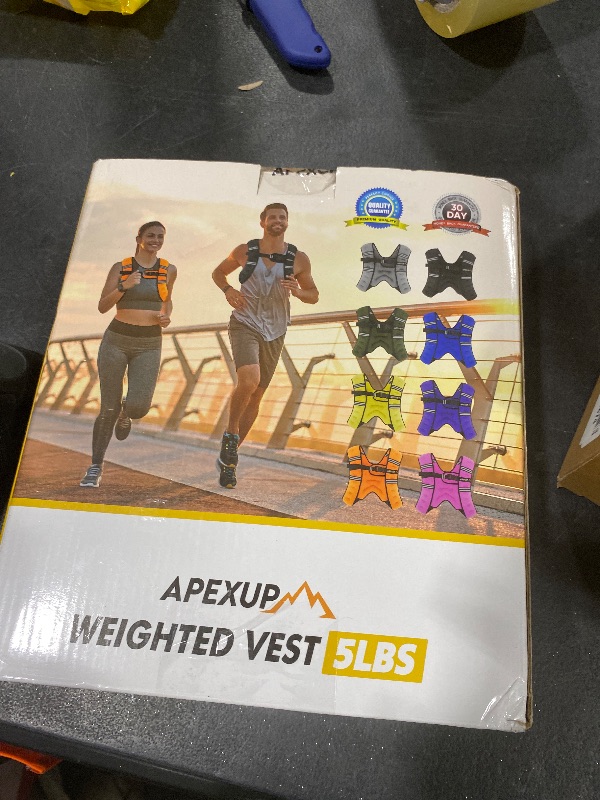 Photo 1 of APEXUP 5lbs Weighted Vest Men Women, Weight Vest for Women Workout Equipment for Strength Training Running (Black)