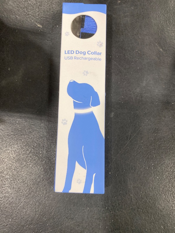 Photo 1 of LED Dog Collar, Light Up Dog Collar USB Rechargeable, Brightest Dog Lights for Night Walking, Adjustable Dog Collar Light for Dog Safety(Small, Royal Blue)