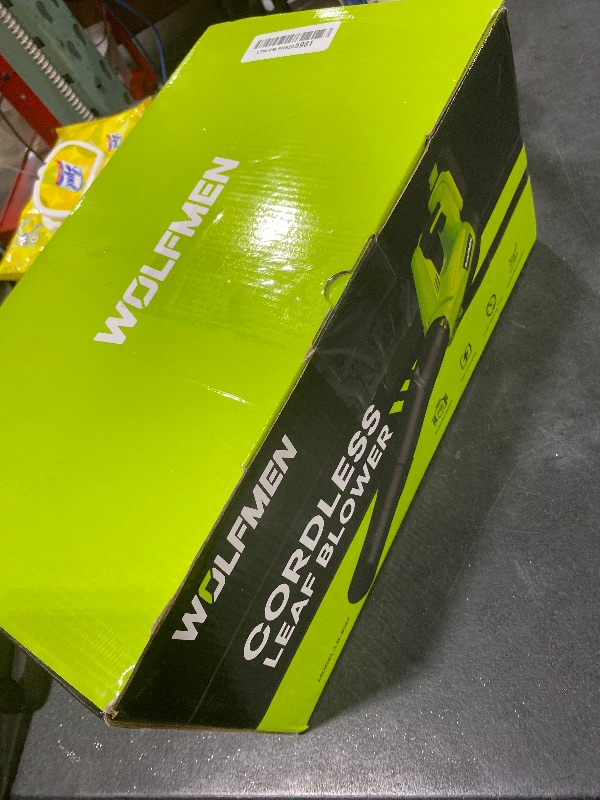 Photo 1 of Leaf Blower, Electric Cordless Leaf Blower with 2 Batteries and Charger, 2 Speed Mode, Lightweight Leaf Blowers for Blowing Leaves, Lawn Care, Patio Cleaning and Dust
