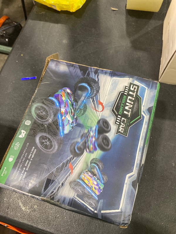 Photo 1 of Wedopro Remote Control Car for Kids, 2.4GHz 4WD Stunt RC Car with Double-Sided 360° Flips, Rechargeable LED Light Off-Road Toy Car for Boys Girls Ages 6-12