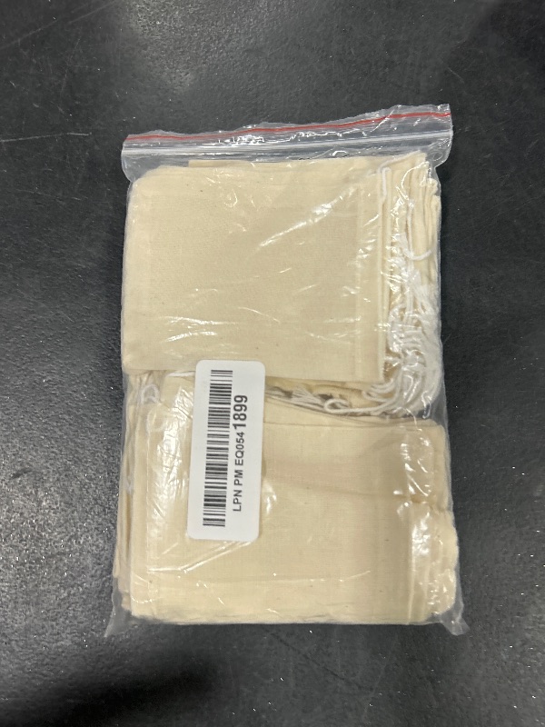 Photo 1 of Tatuo 3 x 4 Inches Muslin Cotton Drawstring Bags Canvas Linen Sachet Bag Reusable Empty Gift Pouch for Party Home Supplies