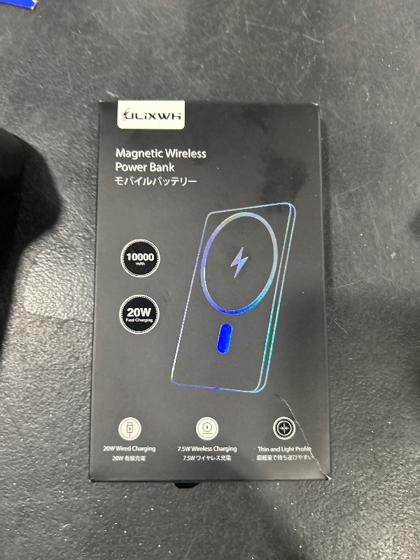 Photo 1 of ULiXWH 10,000mAh MagSafe Power Bank Ultra Slim, Magnetic Wireless Charger with USB-C Cable, Fast Charging Portable Battery for iPhone 17/16/15/14/13/12 Series, All-Metal Design