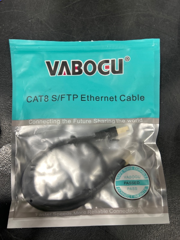 Photo 1 of Cat 8 Ethernet Cable, 1.5Ft 3Ft 6Ft 10Ft 15Ft 20Ft 30Ft 40Ft 50Ft 60Ft 100Ft Heavy Duty High Speed Internet Network Cable, Professional LAN Cable Shielded in Wall, Indoor&Outdoor