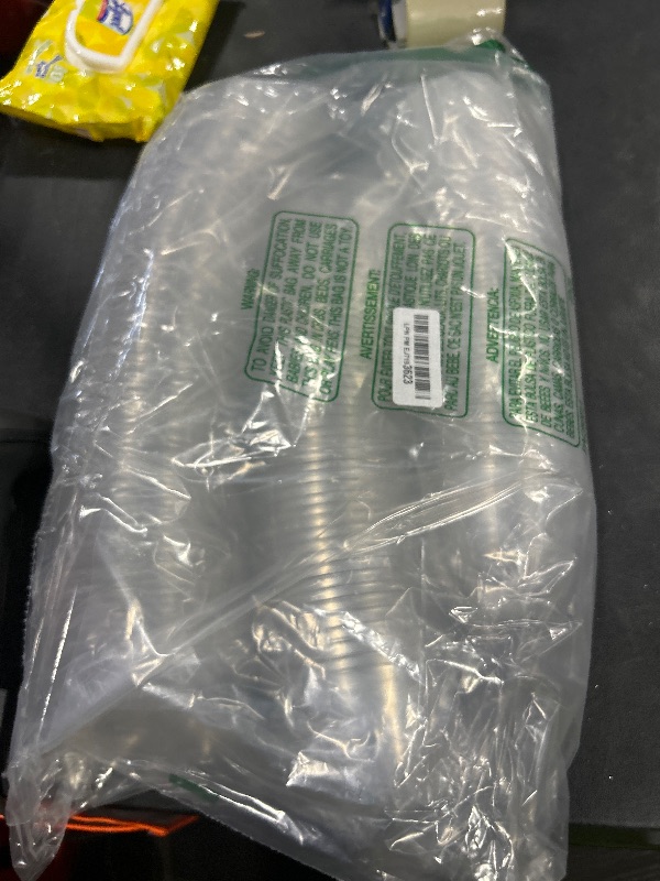 Photo 1 of 100 Pack 12 Oz Clear Stackable Disposable Plastic Cups with Flat Lids, 300ml PET Ice Cream Cups with Lids Dessert Containers for Party Cold Drinks Pudding Jello Fruits Juice Milkshake Tiramisu Cake