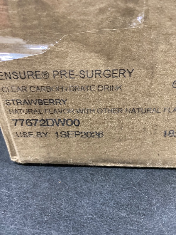 Photo 1 of Ensure Pre-Surgery, Clear Carbohydrate Drink, Strawberry, 10 fl oz, 4 Count
