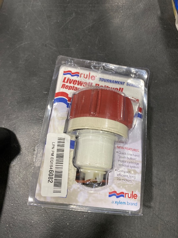 Photo 1 of Jabsco Rule 46DR Marine Rule 800 Replacement Motor for Tournament Series Livewell Pumps , White/Red