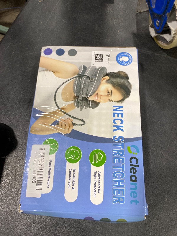 Photo 1 of CLEANET Neck Stretcher for Pain Relief, Adjustable Inflatable Cervical Traction Device, Neck Brace for Home Use, Supports Neck Decompression & Spine Alignment?Gifts for Women (Grey)