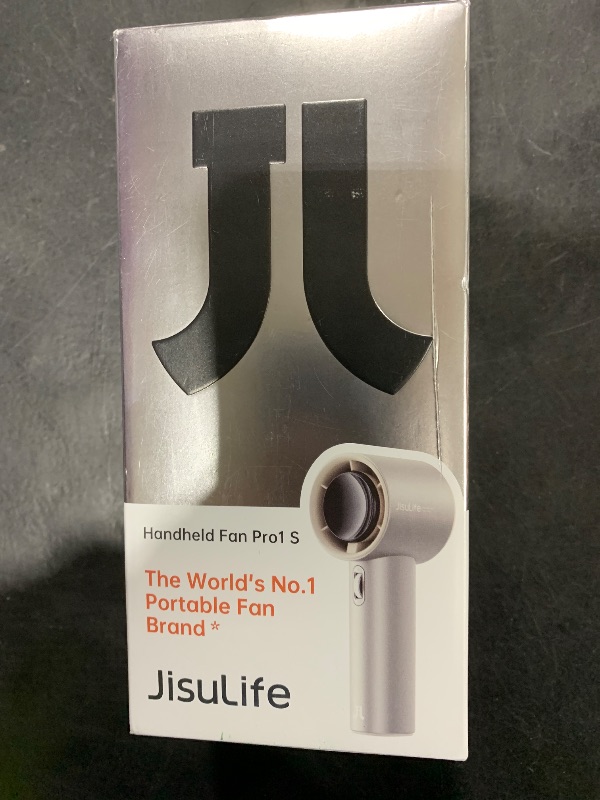 Photo 1 of JISULIFE Handheld Fan Pro Series - Extreme Cooling Output: 1-100 Speed Scroll Wheel, Metal Body, Digital Display, 1.5H Fast Charge, 5000mAh-Portable Fan for Travel Outdoor, Gifts for Women Men(Grey)