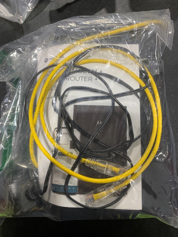 Photo 1 of Motorola MT8733 WiFi 6 Router + Multi-Gig Cable Modem + 2 Phone Ports | for Comcast Xfinity Voice and Gigabit Internet Plans Up to 2500 Mbps | AX6000 | DOCSIS 3.1 | with Smart Motosync App